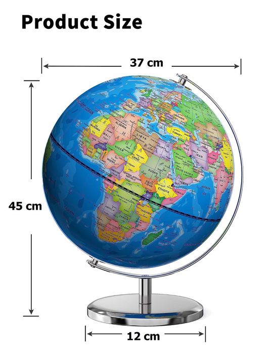 Больщой ГЛОБУС Оригиналный на Английском языке. Карта мира GLOBUS