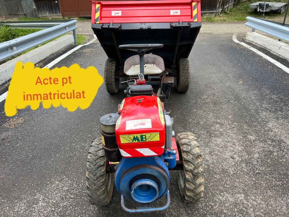 Motoagricola diesel 4x4 motocultor cu remorca
