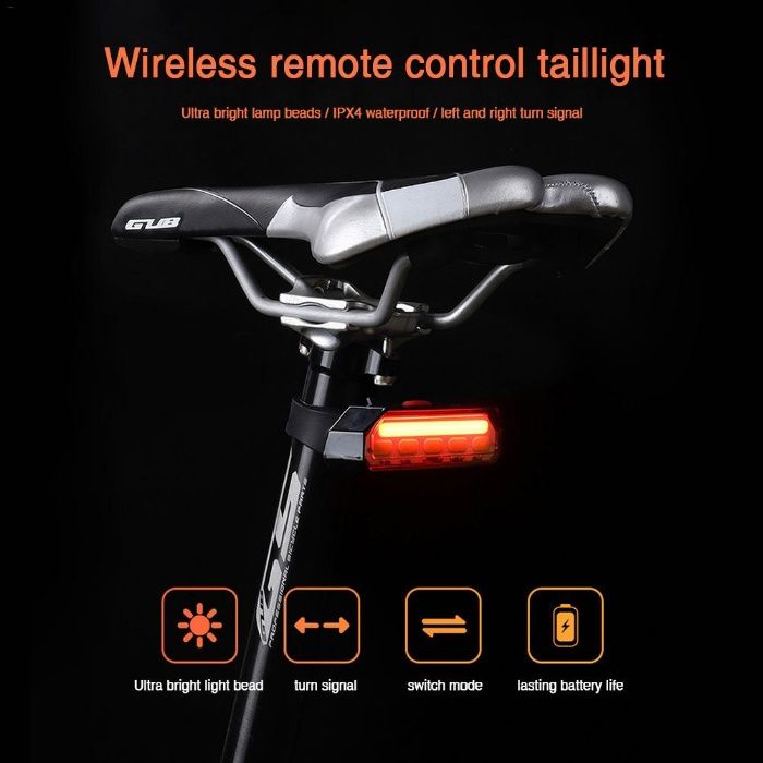 GUB stop semnalizare usb Wireless bicicleta led ipx4