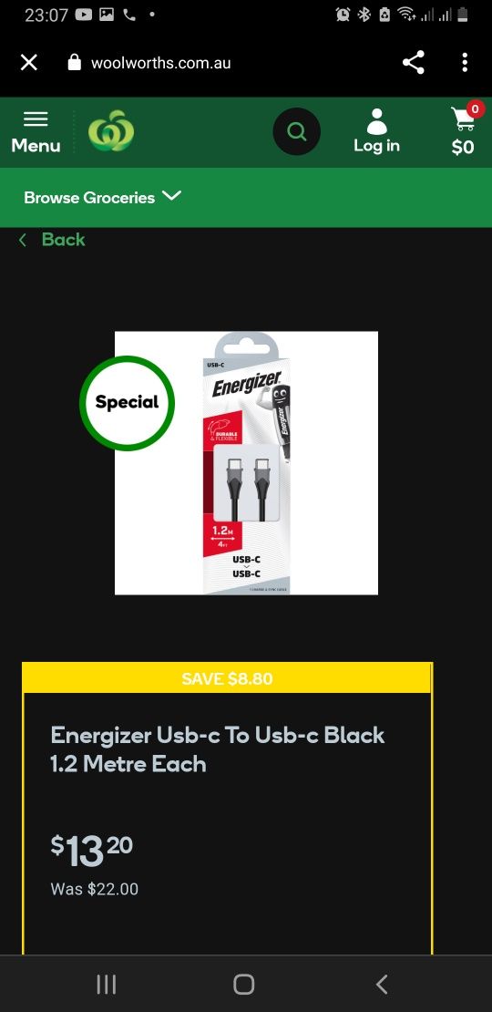 Cablu energizer USB-C > USB-C