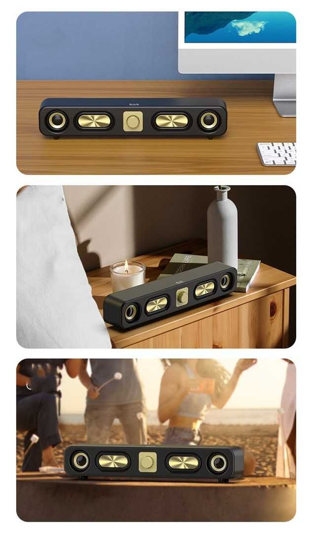 Блутут колонка саундбар SEN-BOWE Е-3404, 10W, SD карта, USB, AUX