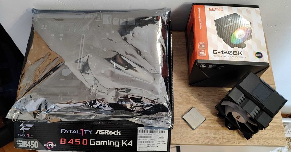 Комплект ASRock B450 AM4 + Ryzen 3 1200 + Башня ARGB