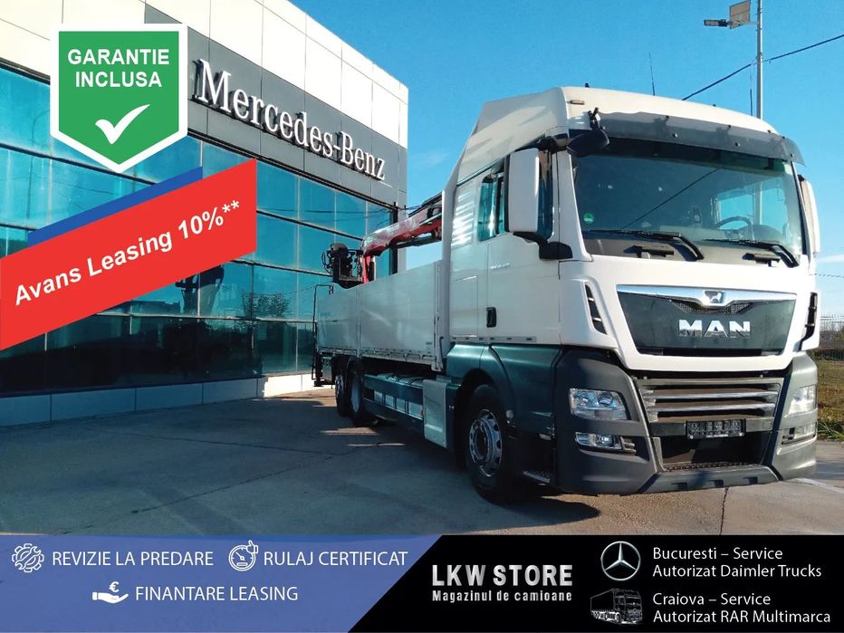 MAN TGX 26.460 6x2, macara Palfinger PK 18001L, 2 BUC , TOP !!! Primul Proprietar/ Stare Buna/ Posibilitate Leasing