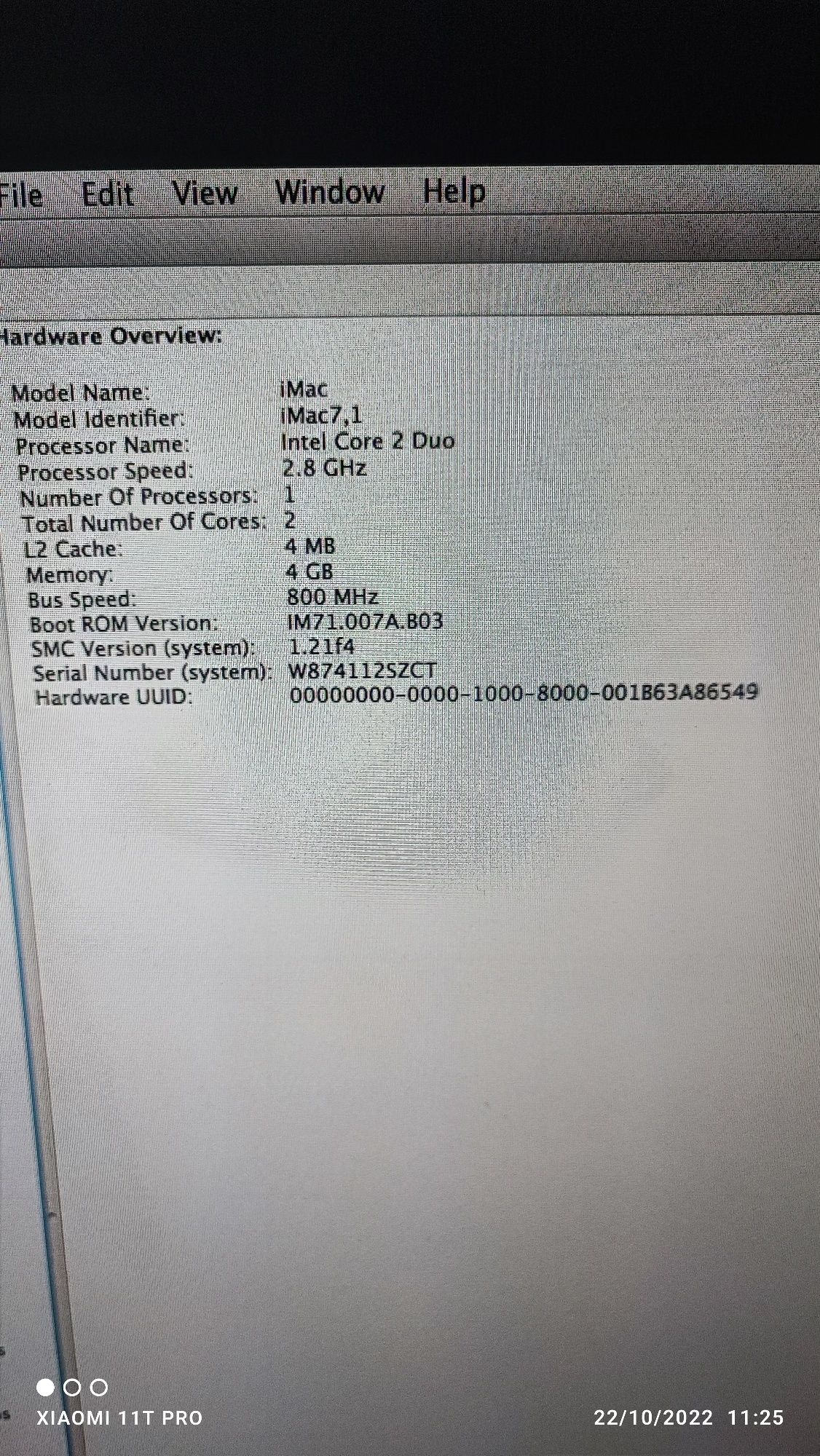 Calculator Apple imac a1225