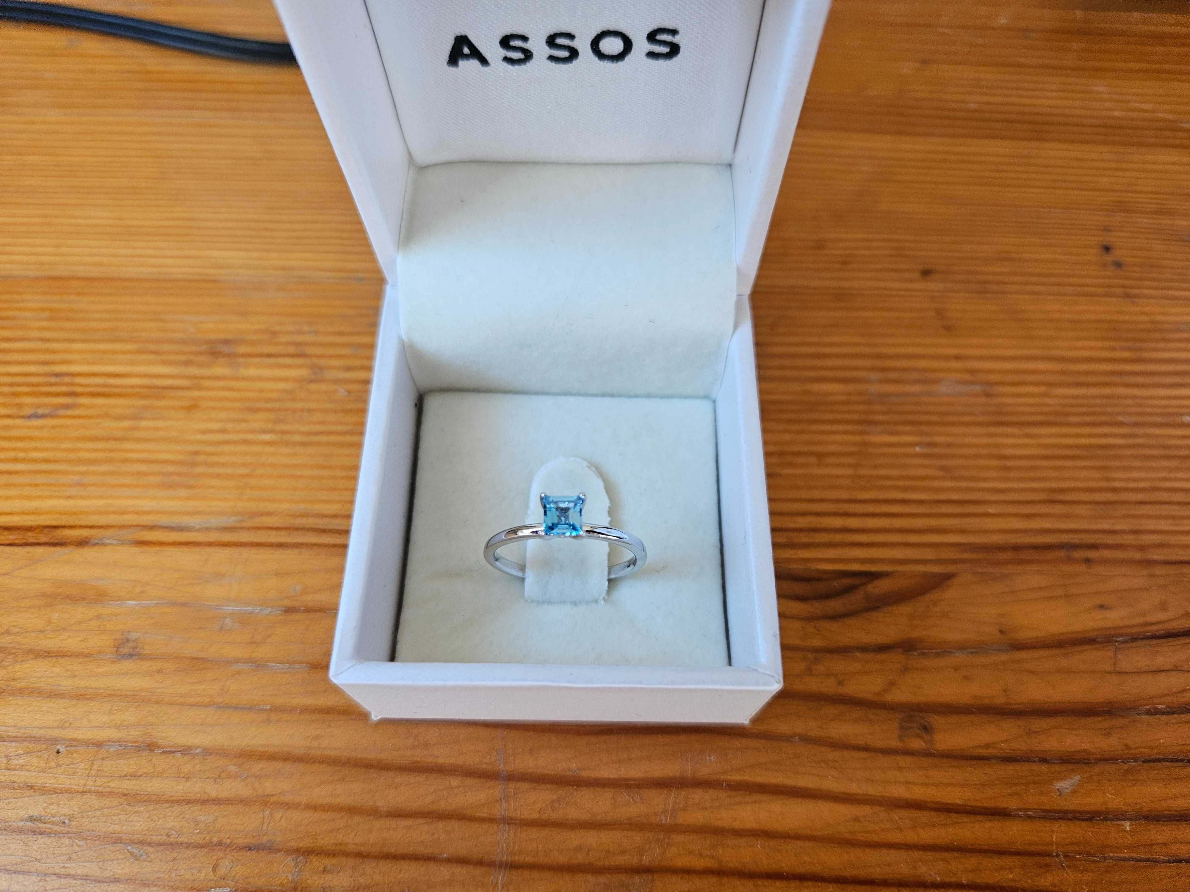 Пръстен ASSOS, светлосин топаз, чисто нов