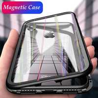 Husa Apple iPhone X, Magnetica 360 grade Negru + folie de sticla