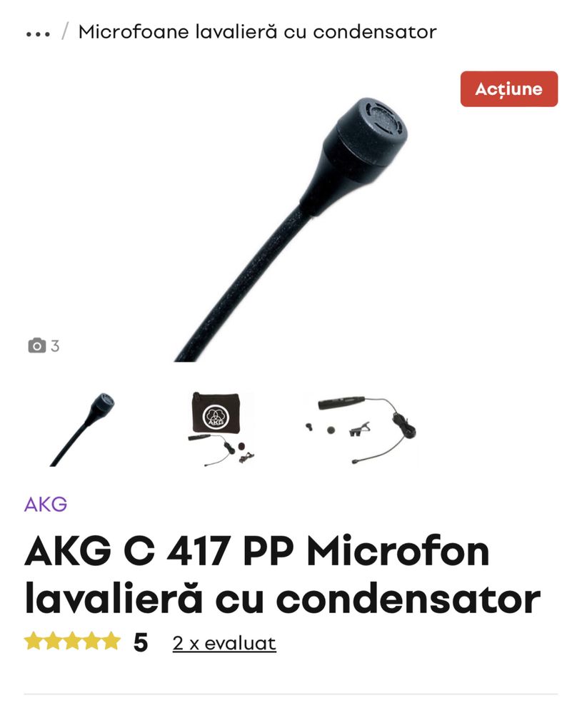 AKG C 417 PP Microfon lavalieră