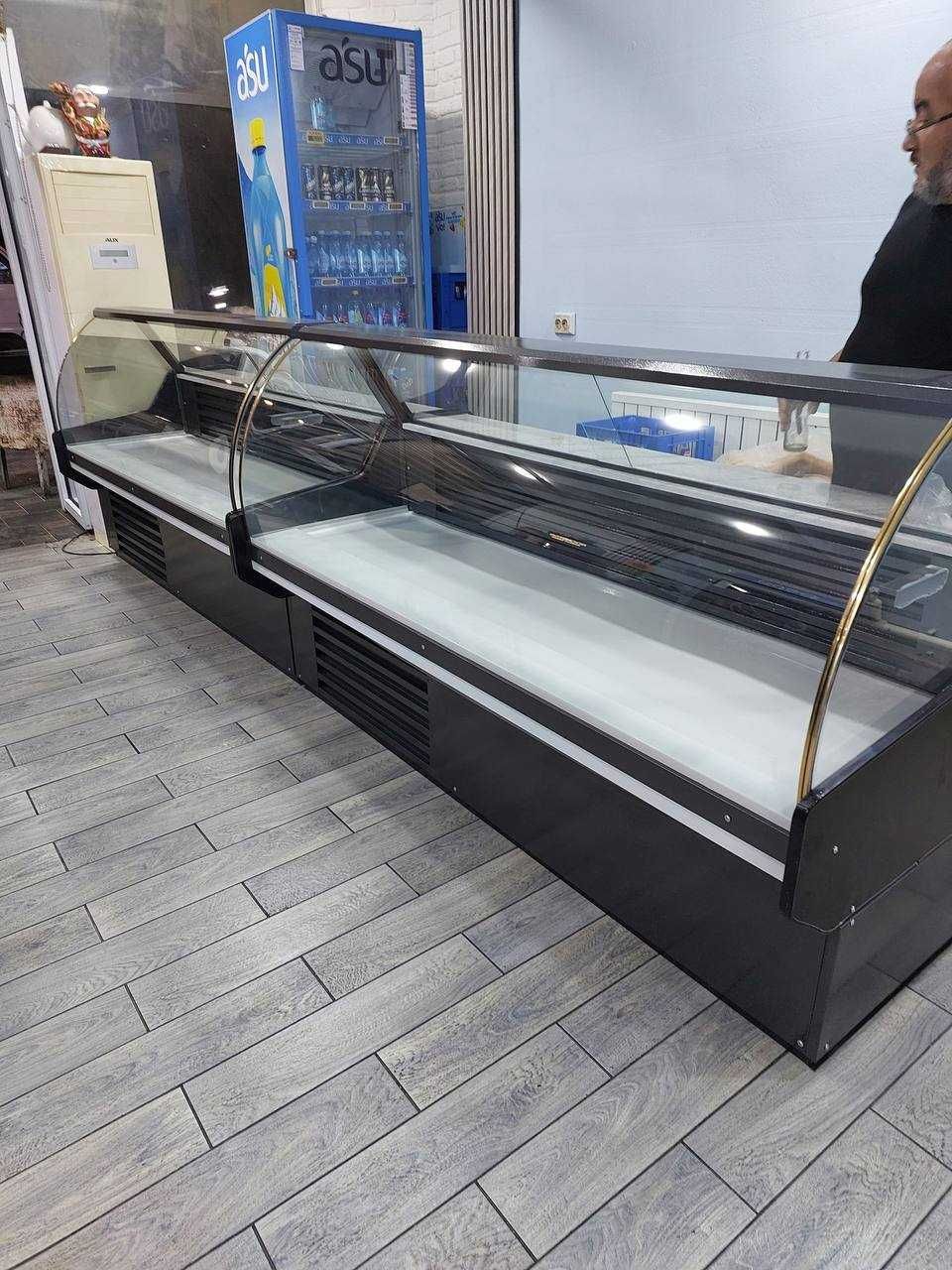 Витрина холодильник нержавейка ресторан кухня производство