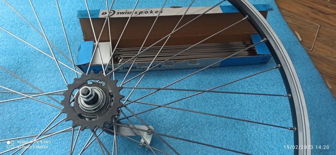 Roată 28-29 spițe groase Inox butuc singlespeed totul nou nouț