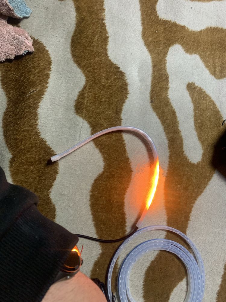 Banda led capota 150 cm +  lumini de zi drl si semnalizare