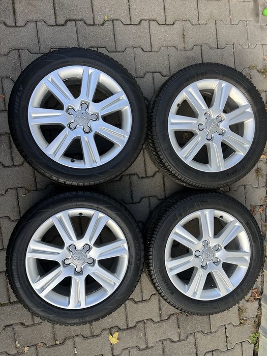 Jante aliaj 5x112mm, anvelope iarna 225/50 R17 Audi A4 B7 B8 B9, A6 C6