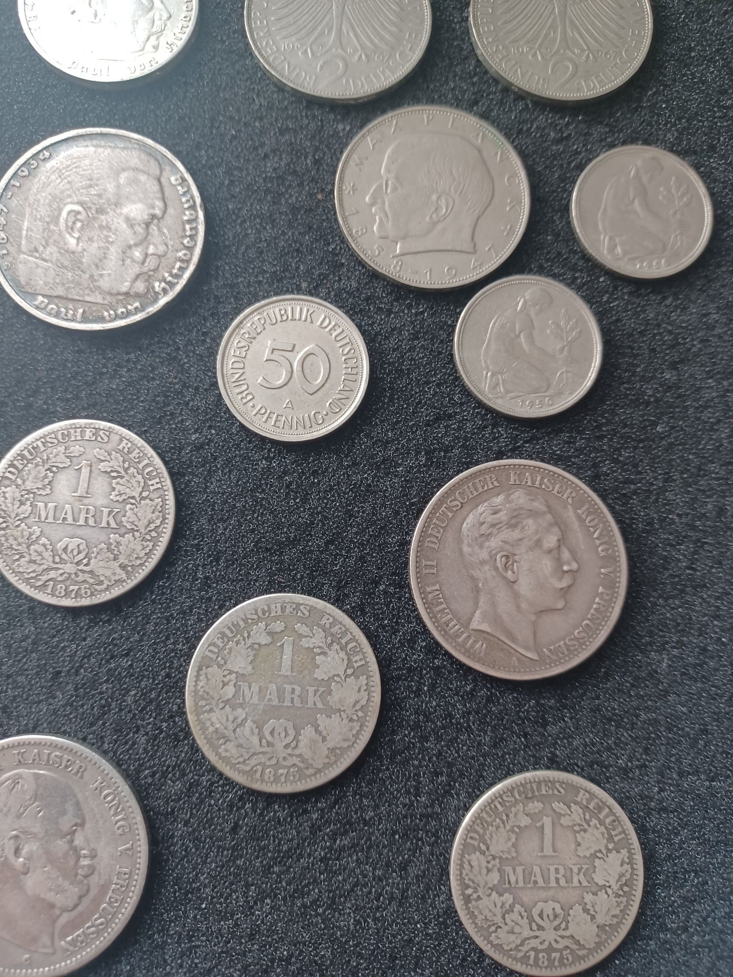Colectie monede Germania 1 marca, 2, 3, 5 marci, pfennig 3. Reich