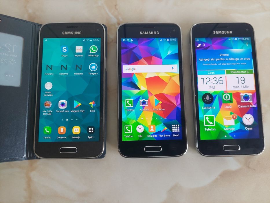 Vând 3x Samsung Galaxy S5 Mini pe gri în stare foarte bună /poze reale