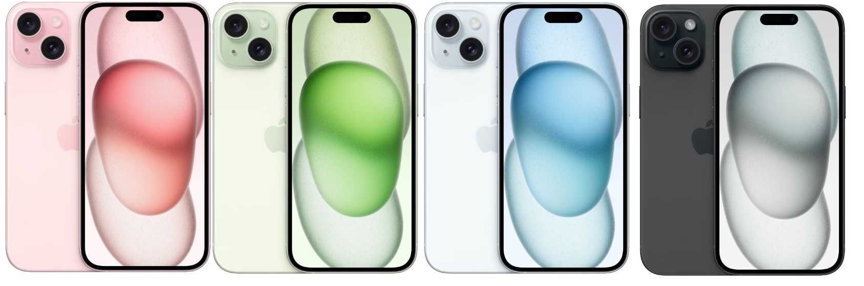 Смартфони Apple iPhone 15, 256GB, 5G, Green, Blue, Black, Pink, НОВИ