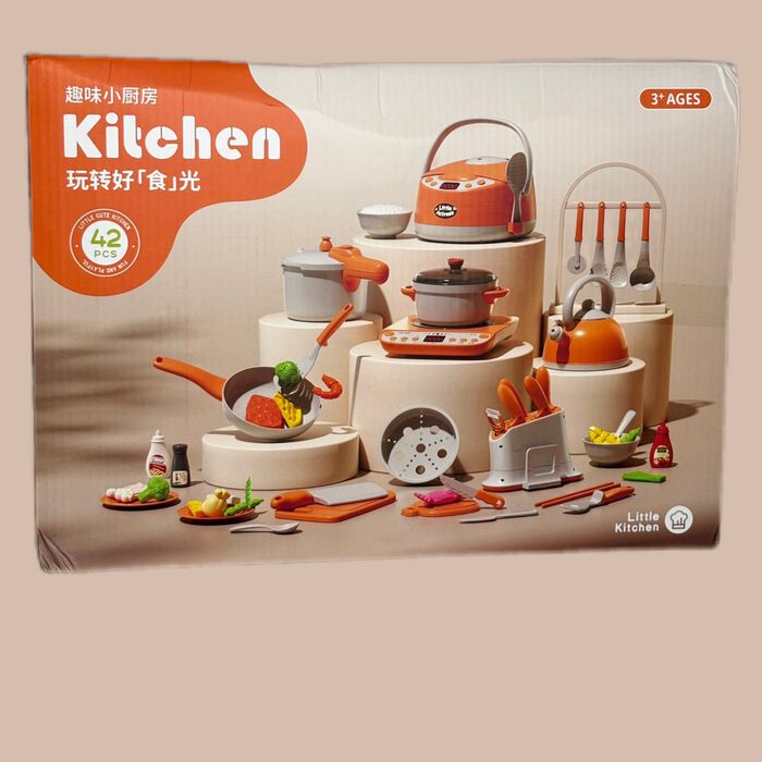 Скидка! Кухня игрушечная, пароварка, чайник и аксессуары