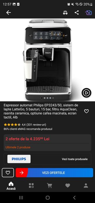 Vand expresor philips
