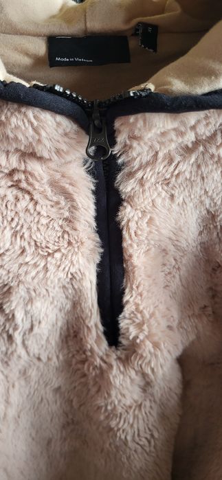 Пухкав суичър с качулка asos design цвят Пепел от рози