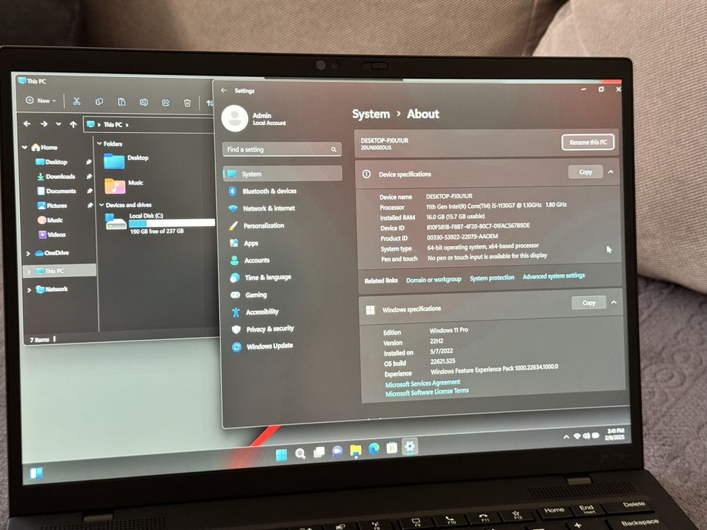 13’ 2К IPS/Lenovo Thinkpad X1 Nano/i5-1130G7/16GB LPDDR4X/256GB SSD