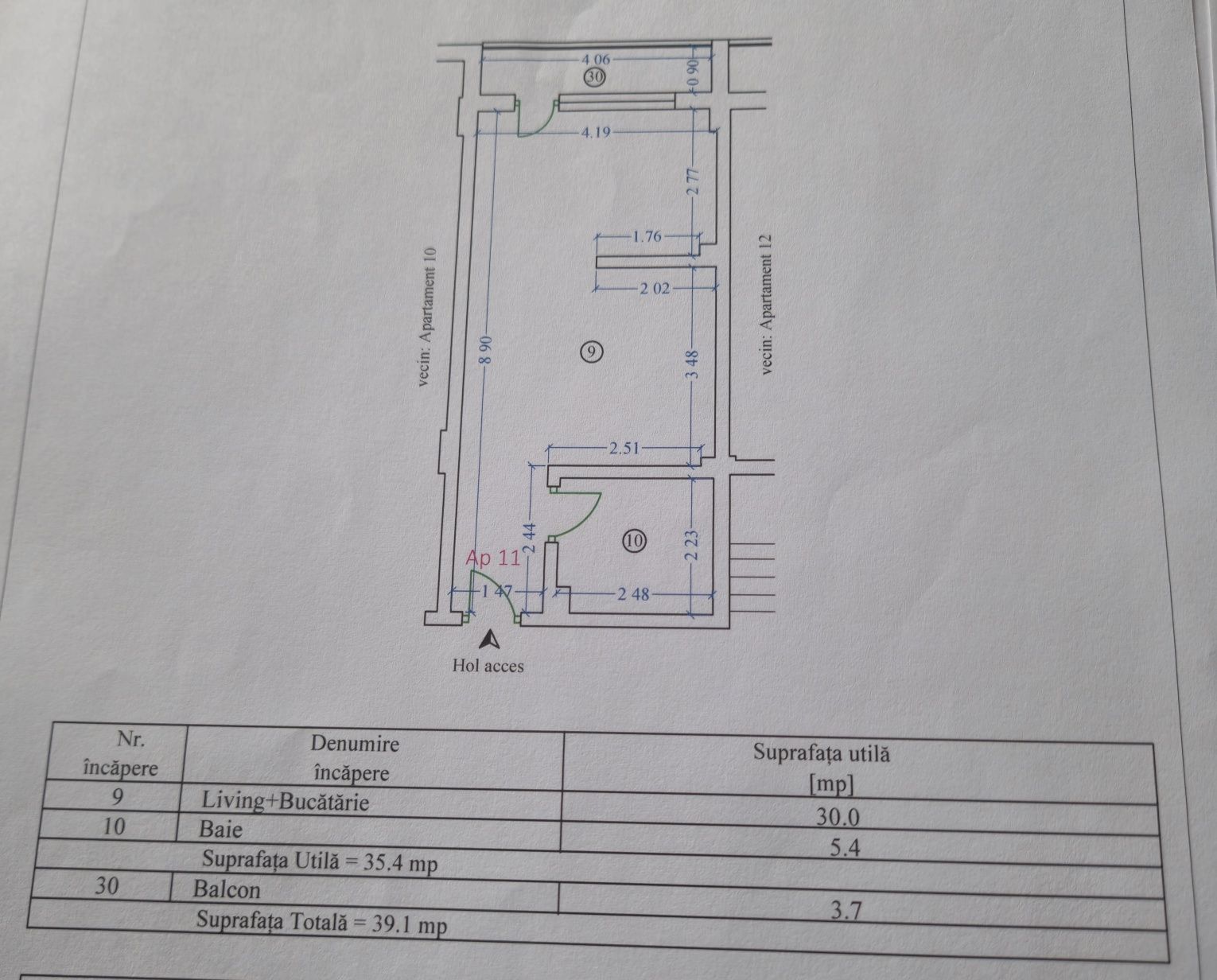 Apartament Studio, Mamaia-Sat,etaj 2/6, vedere spre mare, DE VANZARE