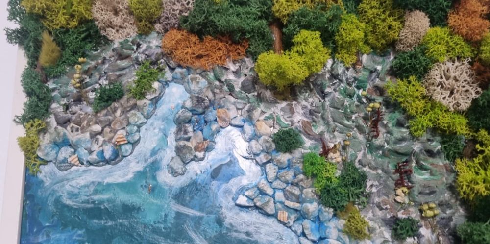 Tablou cu licheni 40x30 realizat manual