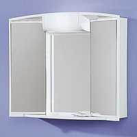 Огледален шкаф за баня с осветление-59х50х15 см.