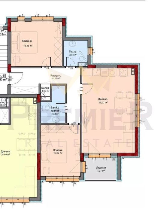 Продава се Тристаен апартамент в Варна, Възраждане 3 - 103 кв.м за 1407 €/кв.м - Снимка #11