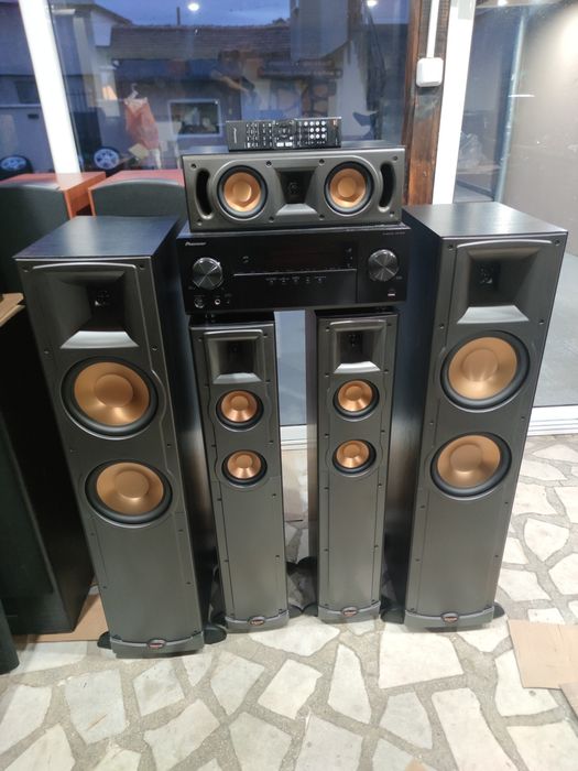 Домашно кино Klipsch тонколони и ресийвър Pioneer Bluetooth  HDMI Wifi