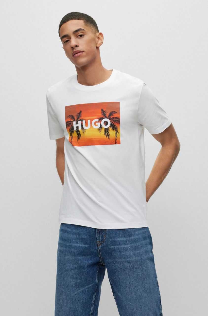 HUGO футболка с изображением пальмы