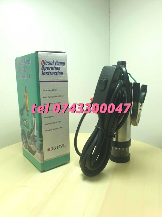 Pompa Submersibila Pentru Transfer Motorina Lichide 12v