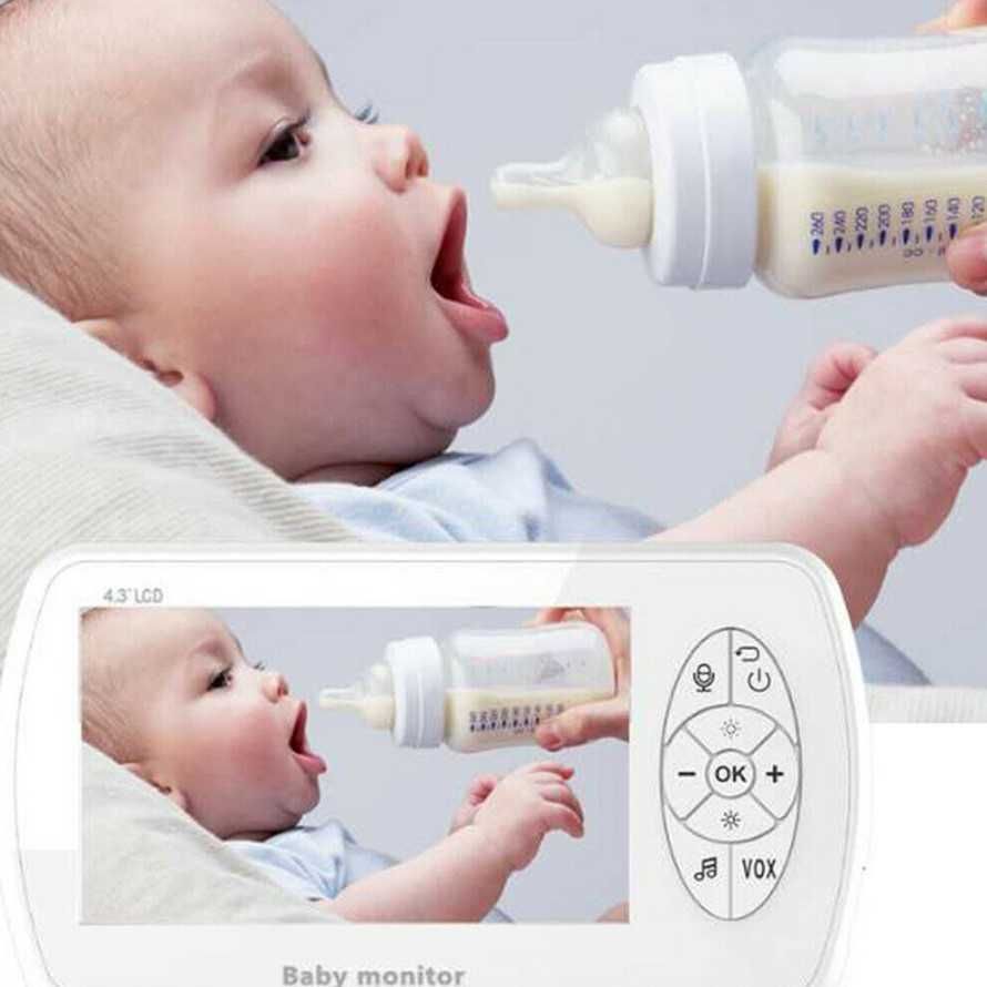 Baby monitor cu rotatie, vedere timp de noapte, senzori HD 1080P