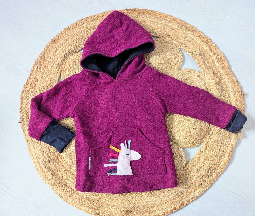 Hanorac / jacheta lana fiarta, dublat cu lana groasa, 3-4 ani