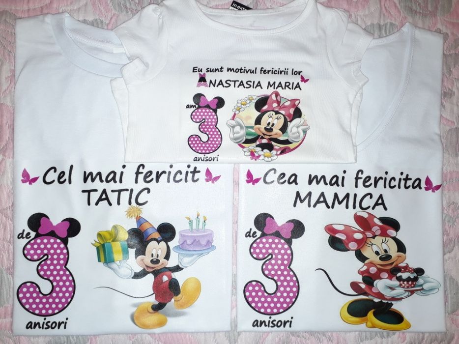 Seturi tricouri aniversare personalizate