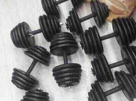 Гумени дъмбели с железни дръжки топ цена дискове тежести лостове