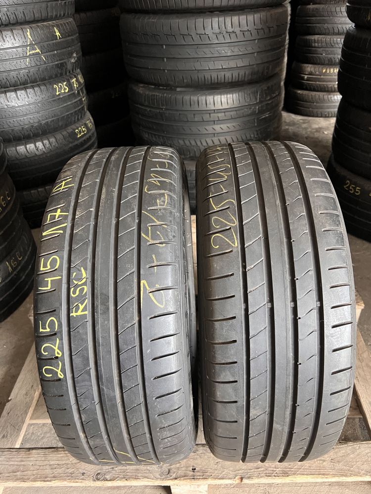 2 anvelope vara 225/45/17 , Dunlop , RunFlat , 6 mm