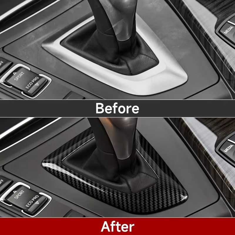 Карбонов ринг около скоростния лост за БМВ BMW F20 F30 F32 F34 F36