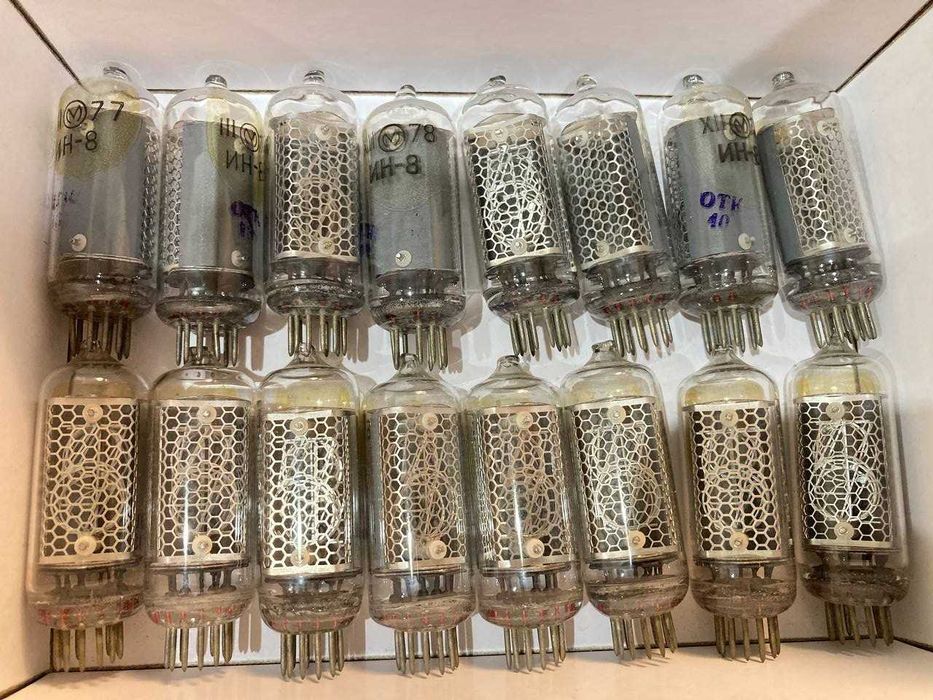 Индикаторные ГРИ лампы ин-8 NIXIE для часов