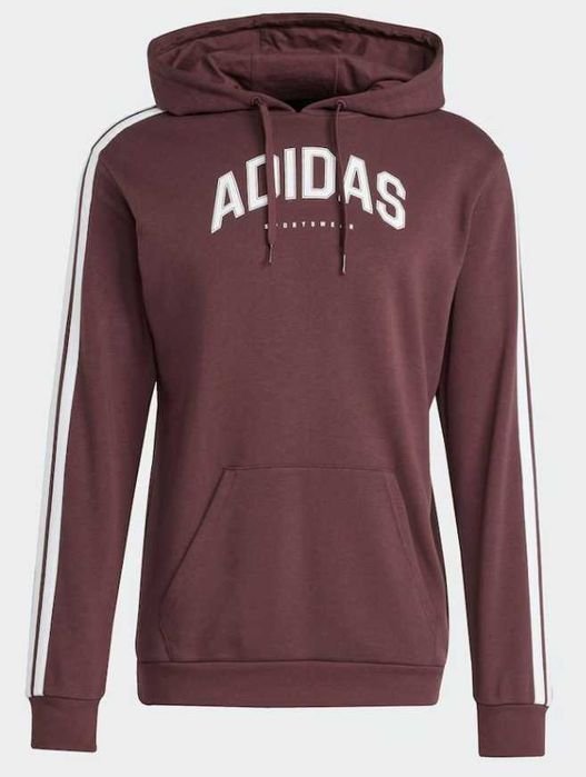 ADIDAS SPORTSWEAR суичър винено червен, нов с етикет L р-р