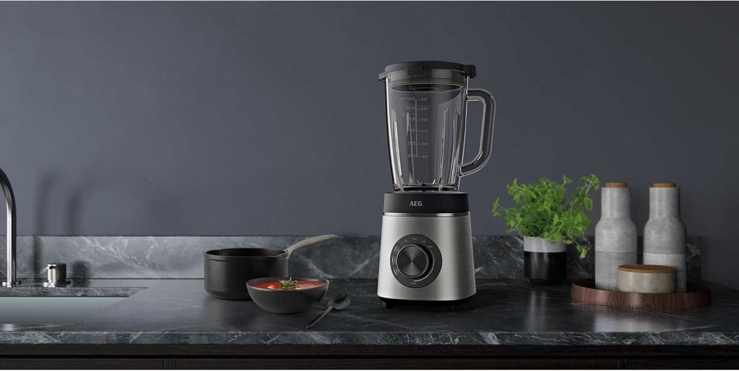 Блендер AEG TB6-1-6ST 3 програми,6 остриета 1400W 1,75L Стъклена кана