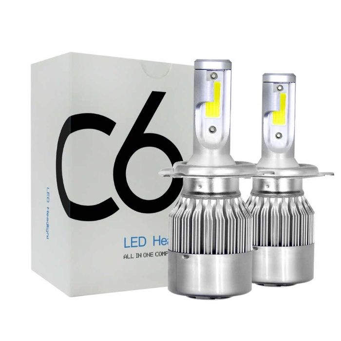 Kit becuri bec led C6 tip cob H1 H3 H4 H7 H8 H9 H10 H11 H27 HB3 HB4