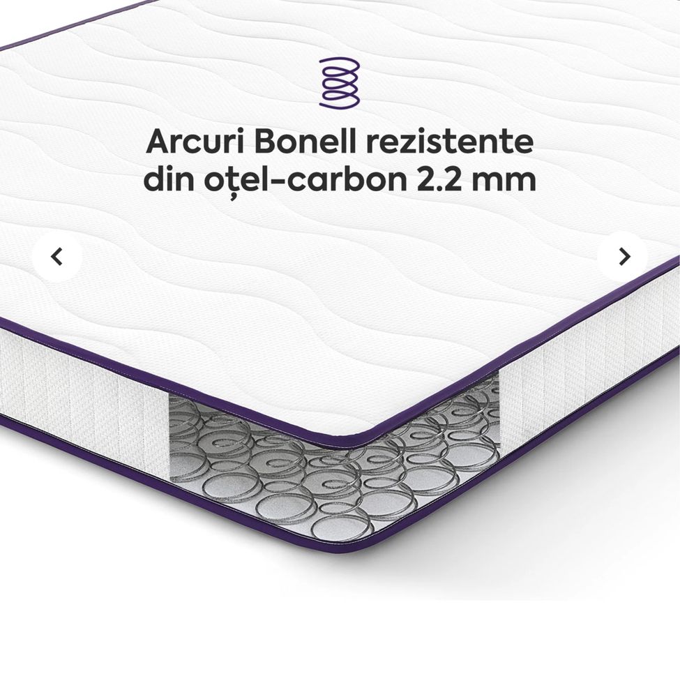 2 x Saltea 120x200, ortopedică, cu arcuri 18cm