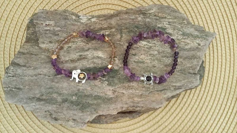 Set 2 bratari handmade din Ametist