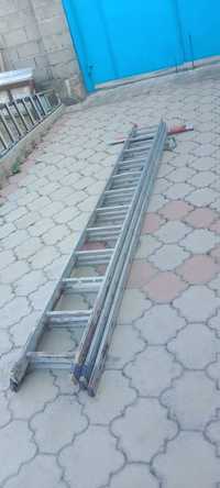 Лестница стремянка алюминевая три секции 9м
