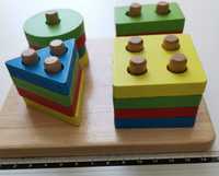 Puzzle din lemn Montessori forme geometrice