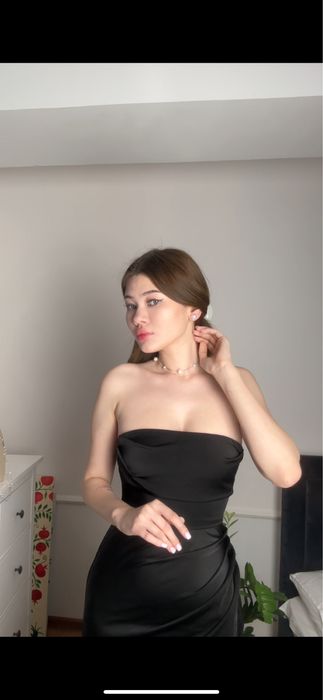 Платье вечернее черное длинное