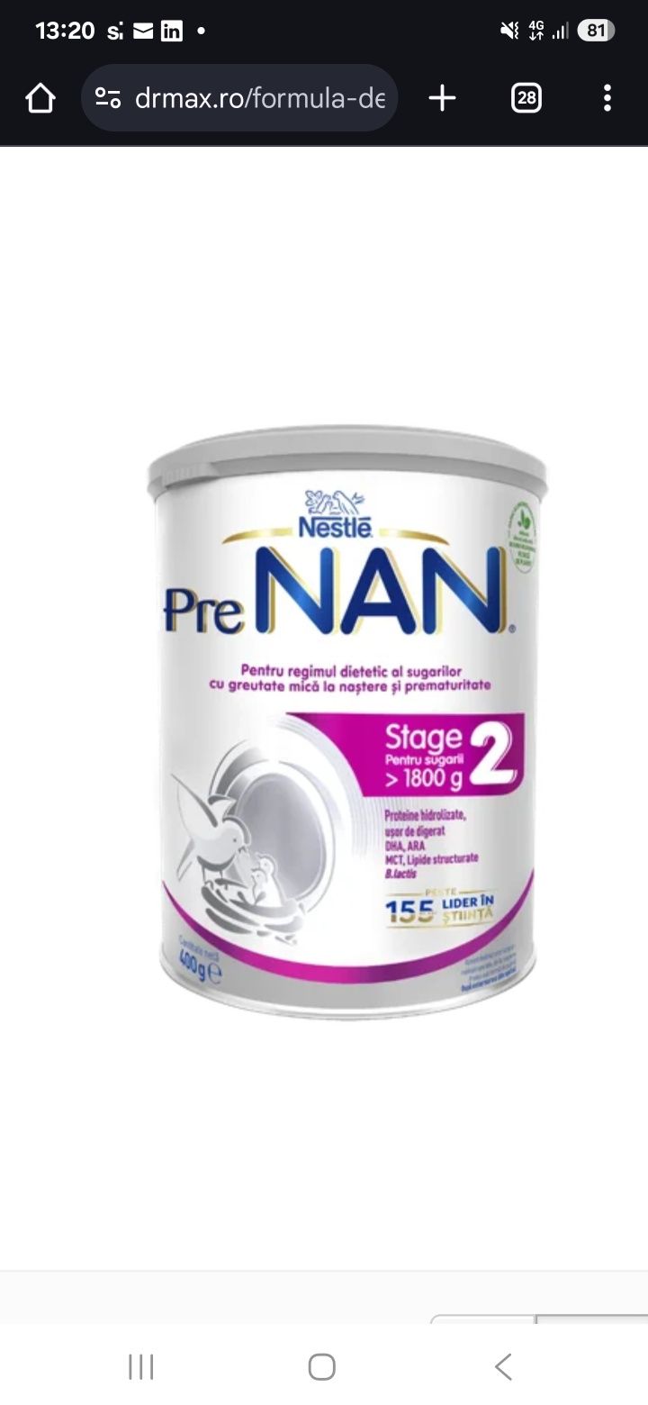 Vând pre nan stage 2
