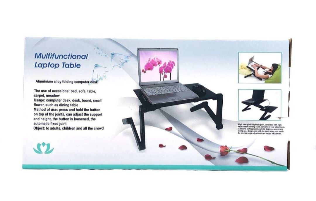 Складной столик-трансформер Laptop Table T8 для ноутбука