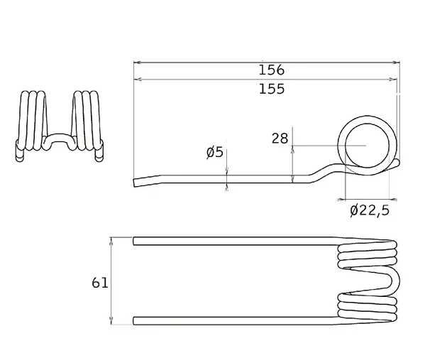gheara / dinte pick-up presa Krone