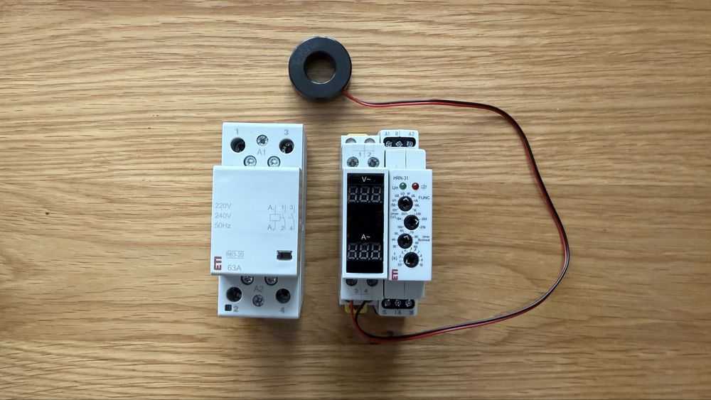 Kit protectie tensiune ETI: Contactor + Releu + Voltmetru