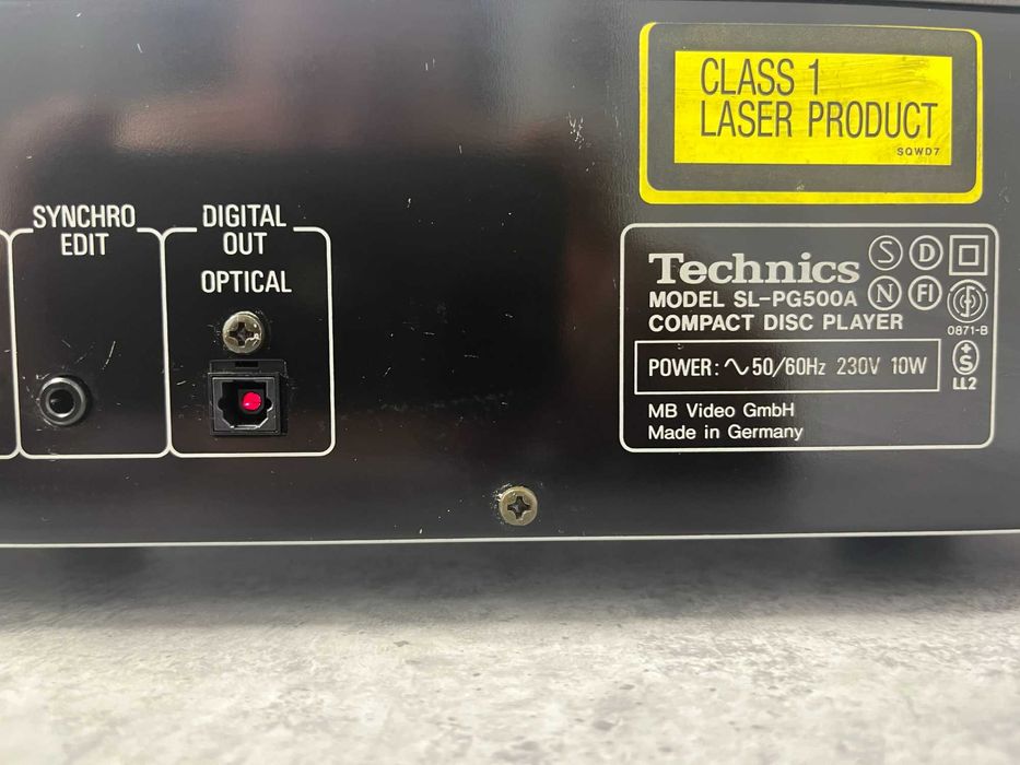 Technics SL-PG500A, cd player, optical output, digital Made in Germany