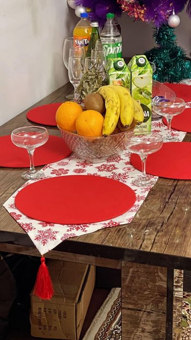 Новогодние раннер и подтарелки